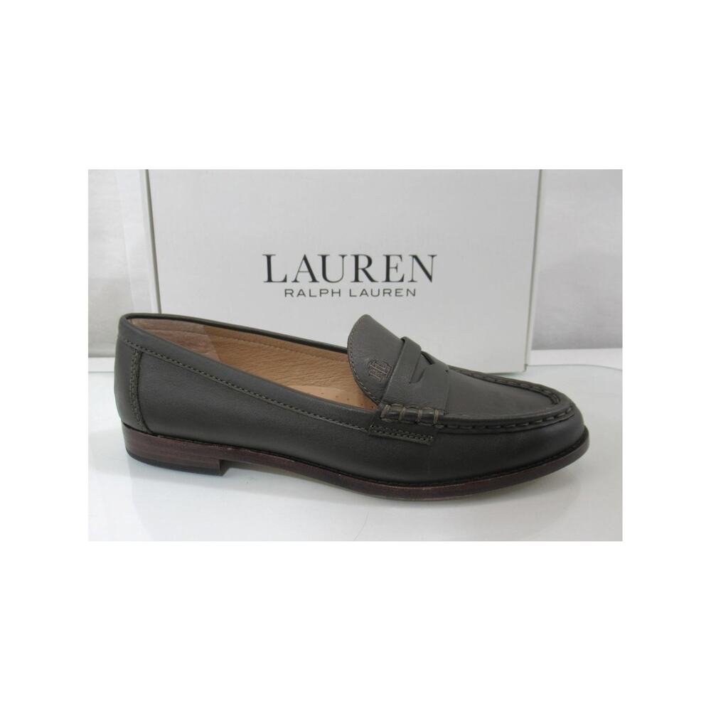 Women's LAUREN Ralph Lauren Wynnie Leather Penny Loafer Olive Green